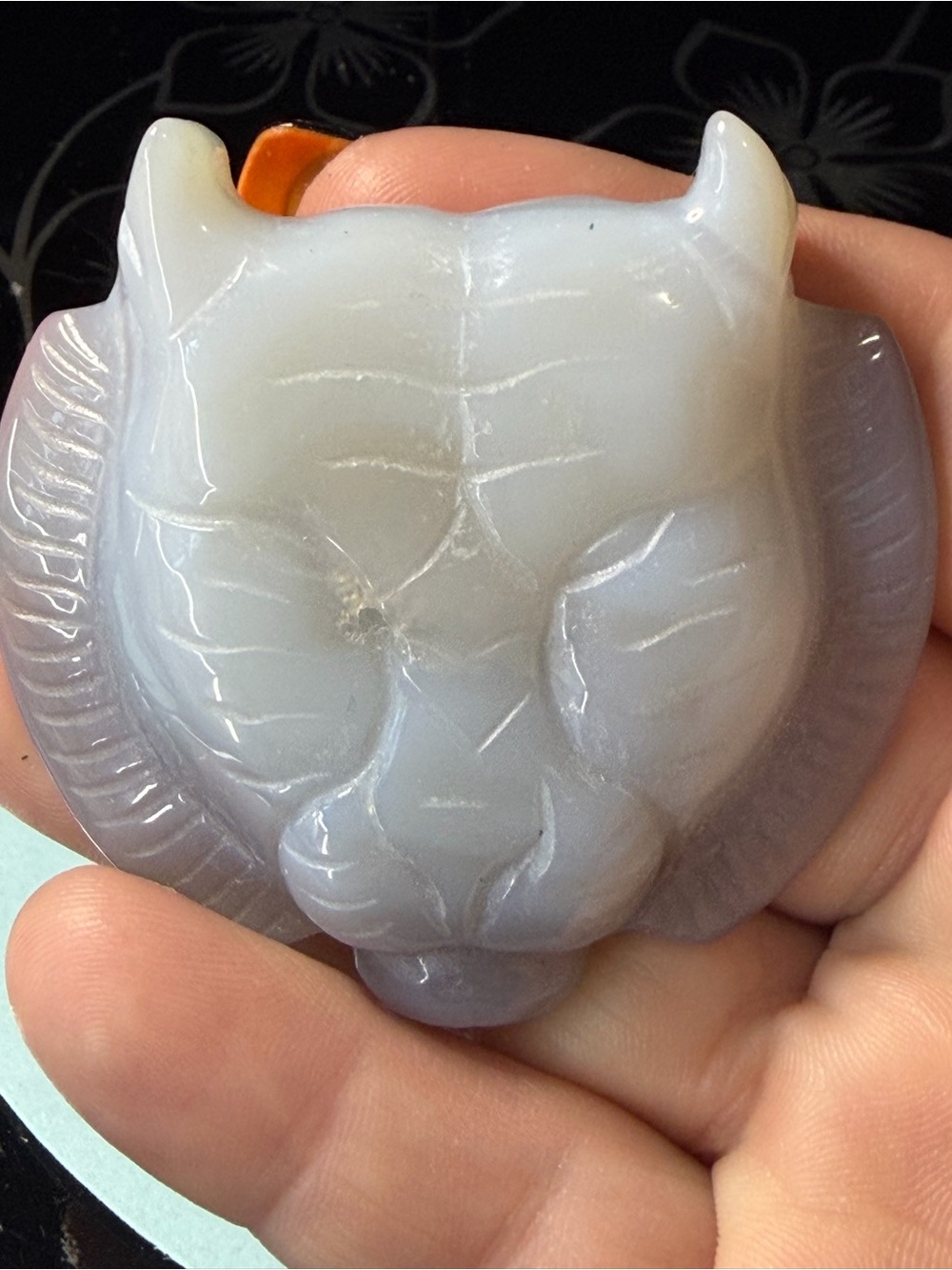 Blue lace agate carving NEW WITHOUT TAGS
